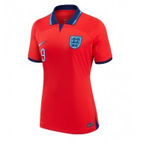 Camiseta Inglaterra Harry Kane #9 Visitante Equipación para mujer Mundial 2022 manga corta
